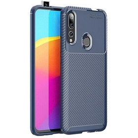 Resim Teleplus Huawei Y9 Prime 2019 Kılıf Negro Karbon Desenli Silikon Lacivert + Nano Ekran Koruyucu 
