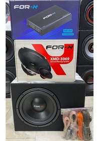 Resim Forx 30cm Bass 4kanallı Forx Anfi Oval Midrange Forx Set Kablo 