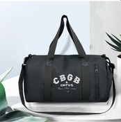 Resim Motion003 Cbgb Vintage Spor Çantası Büyük Kapasiteli Siyah Dayanıklı Fitness Çantası Siyah 