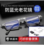 Resim Yuntech01 Erkekler İçin Katlanabilir, Ultra Hafif, Uçsuz Sıvazsız, Mavi Işık Engelleyici, Göz Yorgunluğu Önleyici, 200 Dereceli, Kare Çerçeve, Kutulu Günlük Kullanim Gözlüğü 