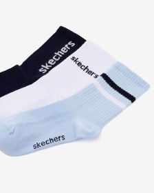 Resim SKECHERS 3'Lü Paket Funny Script Uzun Çorap Büyük Erkek Çocuk Lacivert-Mavi-Beyaz Çorap SK2520126-3474 