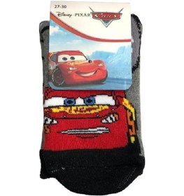 Resim ÇİMPA CARS FİGÜRLÜ HAVLU ÇORAP - UNISEX-Karışık Çok Renkli 