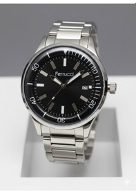Resim Ferrucci Erkek Kol Saati Gümüş Renk, Siyah Kadran - Fc03312tm.06, 2 Yıl Garantili Gümüş 