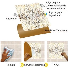 Resim Tink Kendinden Yapışkanlı Mermer 011 Desenli Pvc Karo 30x30 Cm 