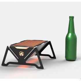 Resim Mini Kamp Mangalı Portatif Taşınabilir Bez Çantalı 