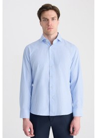 Resim Ds Damat Slim Fit Mavi Çizgili Gömlek 5hf02hd01186m Çok Renkli 