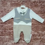 Resim Dincbebe Erkek Bebek Papyon Detaylı Tulum 