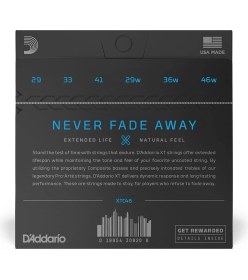 Resim D'Addario Daddario XTC46 Klasik Gitar Tel Seti, Nylon Core, Silverplated 