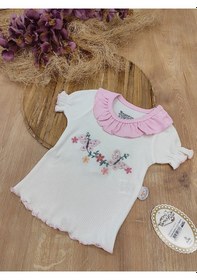 Resim Kız Bebek Çocuk Takım Pudra Sweatli 3'lü 3-6-9-12 Ay Bebek Takımları Kıyafetleri Giysileri Pembe 
