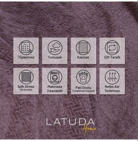 Resim Jakarlı Şönil Koltuk Örtüsü Çekyat Örtüsü Koltuk Şalı 110x175 2 Ad. Kaymaz Gül Kurusu Gül Kurusu 