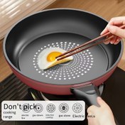 Resim 1 adet 24cm yapışmaz dökme demir tavası - Bulaşık makinesinde yıkanabilir, indüksiyon ocak uyumlu, yumurta, biftek, pankek kızartmak için ideal - Kapaksız, gaz ve elektrikli ocaklar için mükemmel 