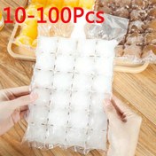Resim 10/50/100 adet Buz Kalıp Poşetleri Tek Kullanımlık Buz Yapma Poşetleri Dondurma Makinesi Buz Küpü Poşeti Kendinden Kapama Buz Yapma Poşetleri Yaz DIY İçme İçin 