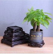 Resim Renk 5-saksı Tepsisi Plastik Alt Destek Yuvarlak Taban Kalınlaşmış Şasi Çin Tarzı Kare Su Tutma Dekor Süs Tabanı Zd34 