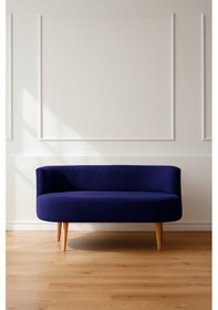 Resim Azra Mobilya Sydney Modern İkili Koltuk Kanepe Modern Welsoft Yumuşak Kumaş Lacivert Lacivert 