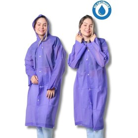 Resim Kadın Erkek Yağmurluk Kapüşonlu Çıtçıtlı Eva Mor Yağmurluk Bymmrc881r09 Mor 