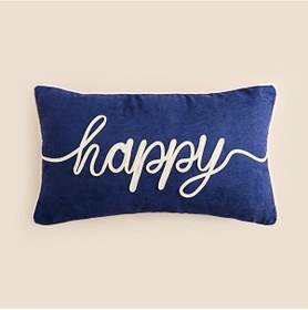 Resim Soft Happy Kırlent - Lacivert - 30x50 Cm Çok Renkli 