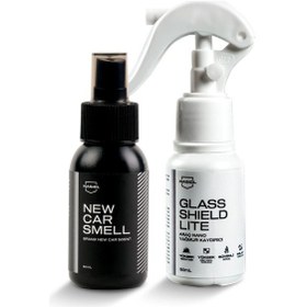 Resim Nasiol-SET 11-Glasshield Lite Nano Yağmur Kaydırıcı ve New Car Smell Yeni Araç Kokusu Seti 