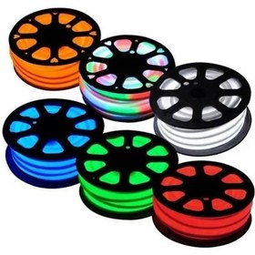 Resim 6x12mm Turuncu Neon Led 25m Makara (2.5 cm'de Kesilebilir.) 