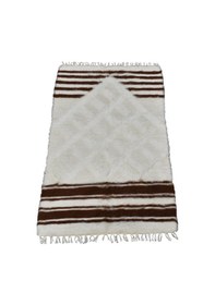 Resim Kilim Antik El Dokuma Yün Namazlık Seccade Tiftik Siirt Battaniyesi 0009 - Yeni - Beyaz 