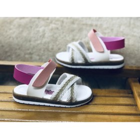 Resim Şirin Bebe Kız Bebek Ortopedik Ince Taban Keten Sandalet 