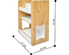 Resim Minera 0-6 Yaş Martı Montessori Ahşap Çocuk Kitaplığı ve Oyuncak Toplama Ünitesi 