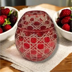 Resim Ayz Home Kesme Kristal Cam Peçetelik ve Çöplüğü. 