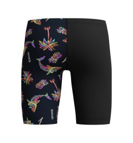 Resim Speedo Printed V-cut Jammer Erkek Çocuk Yüzücü Mayosu Siyah 