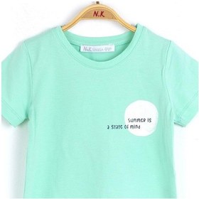 Resim Erkek Bebek Pamuklu, Rahat Kalıp Arka Baskılı Tshirt-6968-yeşil Yeşil 