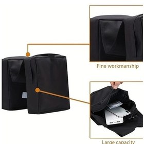 Resim Dashanshop Siyah 600d Oxford Atv Çantası Büyük Cepli Off-road Motosiklet Seyahat Torbası Siyah 