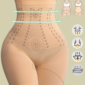 Resim 1 adet Şık Yüksek Bel Karın Kontrol Külotu - Bel Eğitmeni, Vücut Şekillendirici Şortlar, Düz Bel, Kalça ve Kalça Kaldırma - Dikişsiz, Düz Renkli Kadın Külotları, Vücut Şekillendirici İç Çamaşırı | Şık Bel Eğitmeni | Dikişsiz Yapı, Karın Şekillendirici 