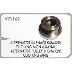 Resim Vitesse 169 Alternatör Kasnak Clio Iı-megane -kangoo -scenic K4m-k4j-k9k-f4p 6 Kanal 7700110616 