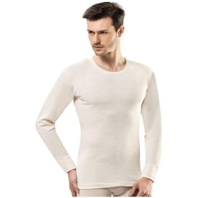 Resim Şalcı Şalçı Safyün Erkek %75 Yün Uzun Kollu Fanila Atlet İçlik 446 - 2 Adet Ekru 