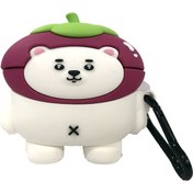 Resim Bipower Airpods Pro Kılıf Polar Bear Bordo 