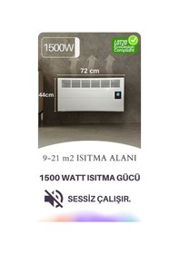 Resim Elektrikli Isıtıcı 1500 Watt Lcd Ekranlı, Programlanabilir Panel Konvektör Isıtıcı Ayaklı Soba Ayaklar,askı Aparatı Dahil 