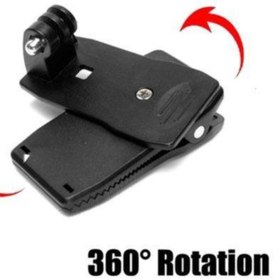 Resim Gplus Eken Sjcam Xiaomi Hero 6 360 Dereceli Çanta Klipsi Kıskaç GP138 