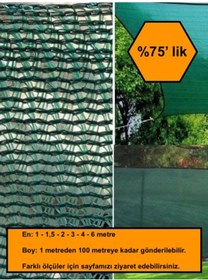 Resim %75 Gölge Oranlı File, Gölgelik, Gergi File, Bahçe Gölgeliği, 2x42 Metre 