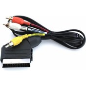 Resim Scart Dişi 3 Rca Erkek Tv Uydu Video Bağlantı Kablosu Scart Rca Diğer