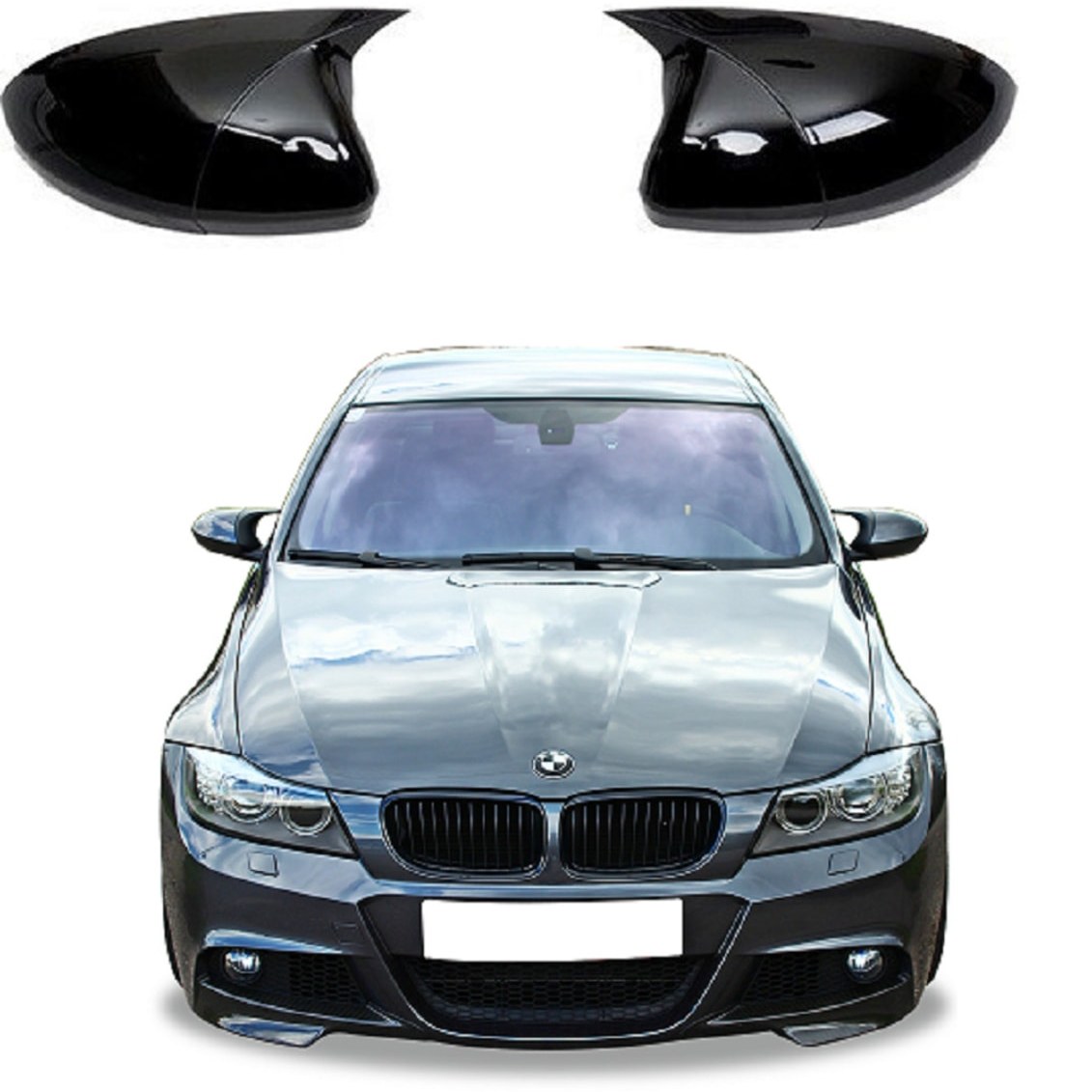 X POWER TUNİNG Bmw E90 Lci 2008-2012 Batman Parlak Siyah Ayna Kapağı ...