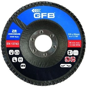 Resim Gfb 2321 Zirkonyum 115x40 Mm Flap Disk Zımpara - 10 Adet 