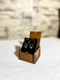 Resim MEYJEWELRY Yeşil Boncuklu Halka Küpe 