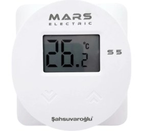 Resim Mars S5X Kablolu Dijital Oda Termostatı Yüksek Hassasiyetli Beyaz 