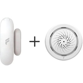 Resim Akıllı Kablosuz Kapı Pencere Sensörü Ve Iç Ortam Nem-ısı Ölçer-siren, Wifi, Uzaktan Takip, Tuya 