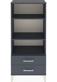 Resim Arges Dolap 3 Raflı 2 Çekmeceli 60x30x134 Antrasit-antrasit Antrasit 