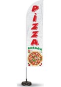 Resim Pizza Yönlendirme Ve Tanıtım Yelken Bayragı 