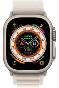 Resim Apple Watch Ultra 49mm GPS+Cellular Titanyum Kasa Yıldız Işığı Alpine Loop-Large(Apple Türkiye Garantili) 