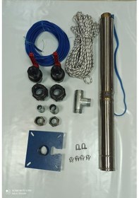 Resim 4sd16/9 3hp Alarko Trifaze 15 Mt Yassı Kablolu 30 Mt Halatlı Çift Vanalı Akıtma Başlıklı Takım Dalgıç Pompa 