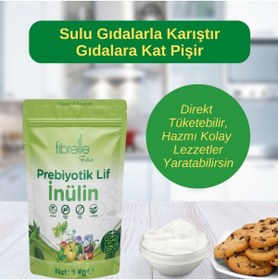 Resim Fibrelle Prebiyotik Lif Doğal Inülin Hindibağ 1 Kg 