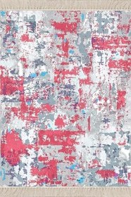 Resim On The Clouds Batik Desenli Renk Geçişli Dijital Baskı Yıkanabilir Kaymaz Taban Salon Halısı ve Yolluk MEG1538K, 100 x 300 