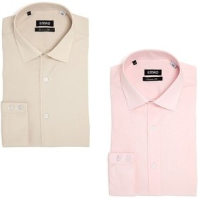 Resim Pıngömlek Kensıngton Vesta Ikili Set19 Bej Pembe Erkek Gömlek Bej 