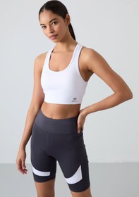 Resim TOMMY LIFE Beyaz Sırt Detaylı Dar Kalıp U Yaka Kadın Spor Büstiyer - 97120 
